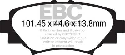 EBC Brakes - EBC Brakes DP32186C Redstuff Ceramic Low Dust Brake Pads for 14-17 3 3 Sport