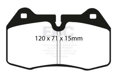 EBC Brakes - EBC Brakes DP41644R Yellowstuff Street & Track Brake Pads for 350Z/G35 & Sentra