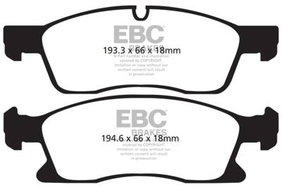 EBC Brakes - EBC Brakes DP61871 6000 Series Greenstuff Truck/SUV Brakes Disc Pads