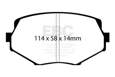 EBC Brakes - EBC Brakes DP21002 Greenstuff 2000 Series Sport Brake Pads for 94-05 Miata