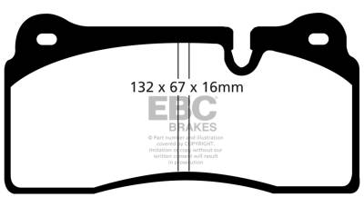 EBC Brakes - EBC Brakes DP41127R Yellowstuff Street & Track Brake Pads