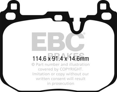 EBC Brakes - EBC Brakes DP32271C Redstuff Ceramic Low Dust Brake Pads