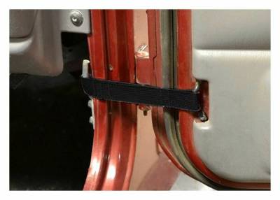 Steinjager - Steinjager Stock Door Limit Straps Front-Black for Wrangler YJJ0045473