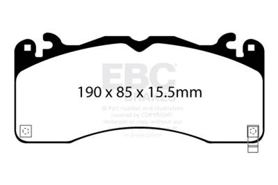 EBC Brakes - EBC Brakes DP43040R Yellowstuff Street & Track Brake Pads for 15-22 Ford Mustang