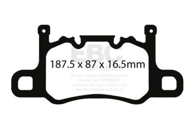 EBC Brakes - EBC Brakes DP42207R Yellowstuff Street & Track Brake Pads for 13-18 911