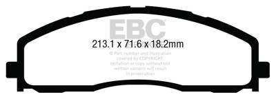 EBC Brakes - EBC Brakes DP63015 6000 Series Greenstuff Truck/SUV Brakes Disc Pads