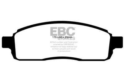 EBC Brakes - EBC Brakes DP61696/2 6000 Series Greenstuff Truck/SUV Brakes Disc Pads