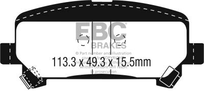 EBC Brakes - EBC Brakes DP43045R Yellowstuff Street & Track Brake Pads for Colorado/Canyon