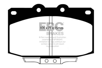 EBC Brakes - EBC Brakes DP4763R Yellowstuff Street & Track Brake Pads for 86-95 RX-7