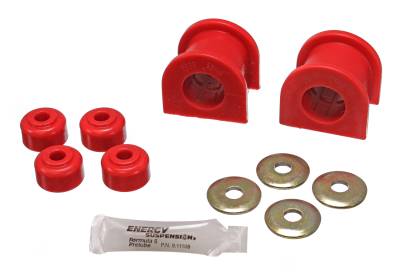 Energy Suspension - Energy Suspension 8.5118R Sway Bar Bushing Set Front Polyurethane Red
