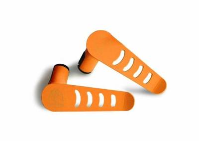 Steinjager - Steinjager Metal Style Foot Peg Kit-Fluorescent Orange for Jeep JL J0048047