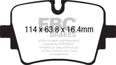 EBC Brakes - EBC Brakes DP42192R Yellowstuff Street & Track Brake Pads for 14-18 F-Type