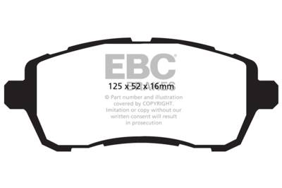 EBC Brakes - EBC Brakes DP42002R Yellowstuff Street & Track Brake Pads for 11-18 Fiesta