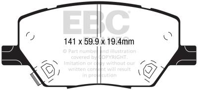 EBC Brakes - EBC Brakes DP62239 6000 Series Greenstuff Truck/SUV Brakes Disc Pads