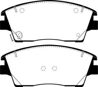 EBC Brakes - EBC Brakes DP43053R Yellowstuff Street/Track Brake Pads for Elantra Tucson