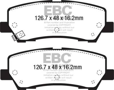 EBC Brakes - EBC Brakes DP43043R Yellowstuff Street & Track Brake Pads for 15-22 Mustang
