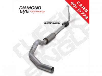 Diamond Eye Performance - Diamond Eye K5314A Kit 5" Turbo-Back Single Aluminized 94-97.5 F250/F350 7.3L