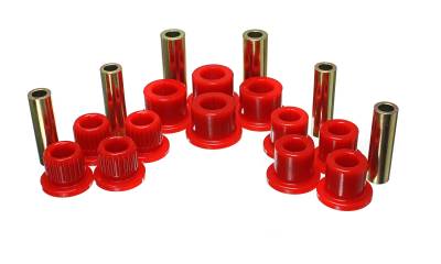 Energy Suspension - Energy Suspension 4.2147R Leaf Spring Bushing Set Polyurethane Red