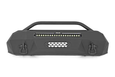 Rough Country Suspension Systems - Rough Country 10718 Hybrid Front Winch Bumper Black for 16-23 Toyota Tacoma