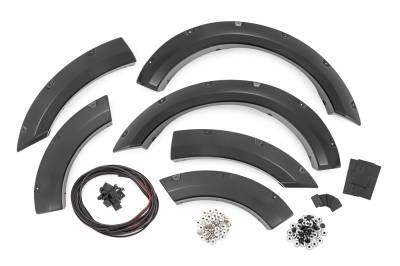 Rough Country Suspension Systems - Rough Country F-F11612A Black Pocket Fender Flares for 21-26 Ford Bronco Sport