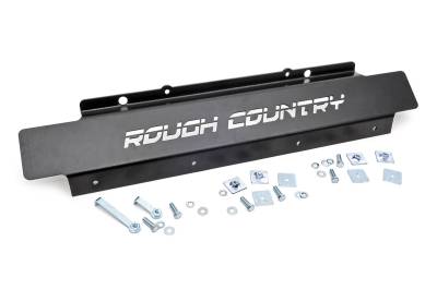 Rough Country Suspension Systems - Rough Country 778 Front Crossmember Skid Plate Black for 07-18 Wrangler JK