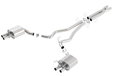 Borla - Borla 140684 ATAK Cat-Back Exhaust System Dual Split Rear Exit for 15-20 Mustang