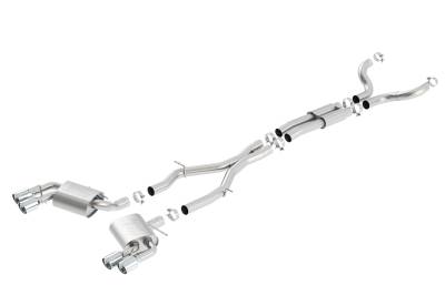Borla - Borla 140688 ATAK Cat-Back Exhaust Dual Split Rear Exit for 16-24 Camaro SS 6.2L
