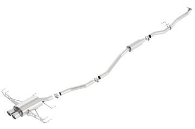 Borla - Borla 140739 S-Type Cat-Back Exhaust Dual Center Rear Exit for 17-21 Civic Sport