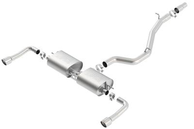 Borla - Borla 140682 S-Type Cat-Back Exhaust Single Split Rear Exit for 14-20 A3 Quattro