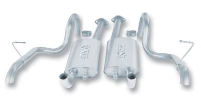Borla - Borla 14139 Touring Cat-Back Exhaust Single Split Rear Exit 87-93 Mustang GT 2.0
