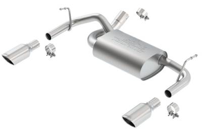 Borla - Borla 11834 Touring Axle-Back Exhaust Truck Split Rear Exit 12-18 Wrangler 3.6L
