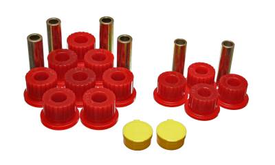 Energy Suspension - Energy Suspension 5.2111R Polyurethane Leaf Spring Bushing Set Red