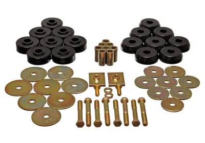 Energy Suspension - Energy Suspension 3.4166G Black Polyurethane Body Mount Set