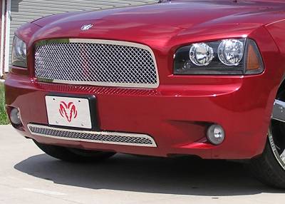 APS - APS Wire Mesh Bumper Grille Polish for 05-10 Dodge Charger GR04GFD39S