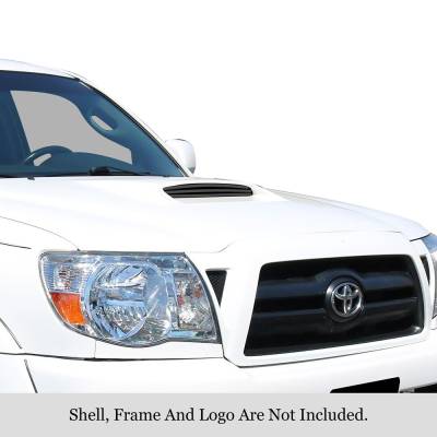 APS - APS Stainless Billet Hood Grille Black for 05-11 Toyota Tacoma GR20FFE01J