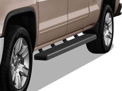 APS - APS IB03FJG1B IStep 6" Running Boards Black for 07-18 Silverado/Sierra Crew