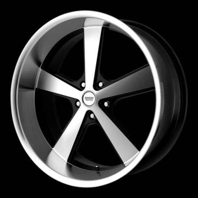 American Racing Vintage - American Racing VN701 NOVA 20x10 5x5.0 18mm Gloss Black/Machined VN70121050318