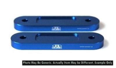 BLOX - BLOX Racing BXSS-20354-12-BL Front 12mm Thin Spacer Bump Steer Kit Blue Lowered
