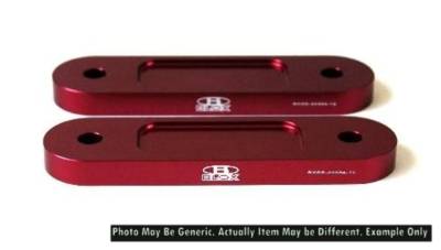 BLOX - BLOX Racing BXSS-20354-12-RD Front 12mm Thin Spacer Bump Steer Kit Red Lowered