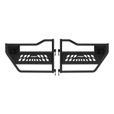 ARIES - ARIES 25009 Rear Aluminum Tubular Doors for 07-18 Jeep Wrangler JK 4DR