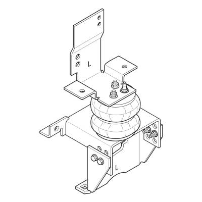 Firestone Ride-Rite - Firestone Ride-Rite 2220 Rear Air Helper Spring Kit for 94-02 Dodge D3500/W3500