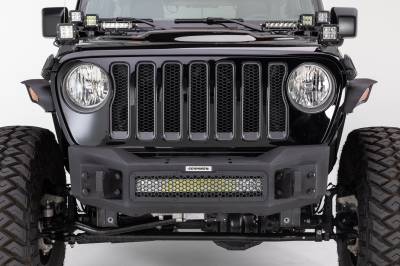 Go Rhino - Go Rhino 331100T Rockline Winch Front Stubby Bumper for 18 Wrangler JL