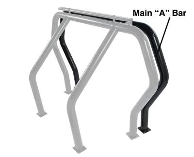 Go Rhino - Go Rhino 90001B Black Roll Bar Front Additional Main A-Bar