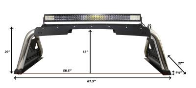 Go Rhino - Go Rhino 915600PS Sport Bar 2.0 Kit for 15-19 Chevy/GMC/Toyota Crew/Ext Cab