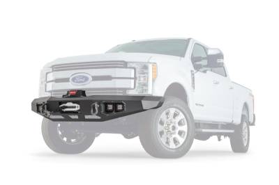 Warn - Warn 100918 Ascent Front Winch Bumper 17-21 Ford F250/F350/F450/F550 Super Duty