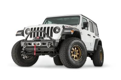 Warn - Warn 101330 Elite Stubby Front Bumper w/Grille for 18-25 Wrangler JL/Gladiator