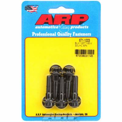 ARP Auto Racing - ARP 671-1003 Metric 12Point Bolt 5PC Black Oxide M8 x 1.25 x 30 Wrenching 1
