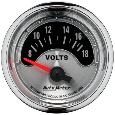 AutoMeter - AutoMeter 1294 Air Core American Muscle Volt Meter Gauge 18V 2-1/16"
