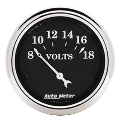 AutoMeter - AutoMeter 1791 Old Tyme Black Air-Core Voltmeter Gauge 8-18V 2-1/16"
