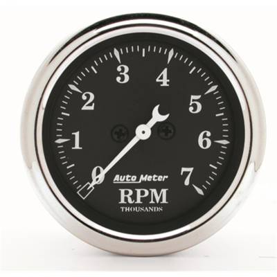AutoMeter - AutoMeter 1797 Old Tyme Black In-Dash Tachometer 7000RPM 2-1/16"